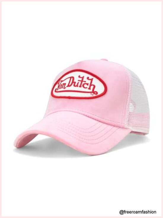 Von Dutch Unisex Velvet Trucker Hat with Curved Brim and Adjustable Snapback main image 3